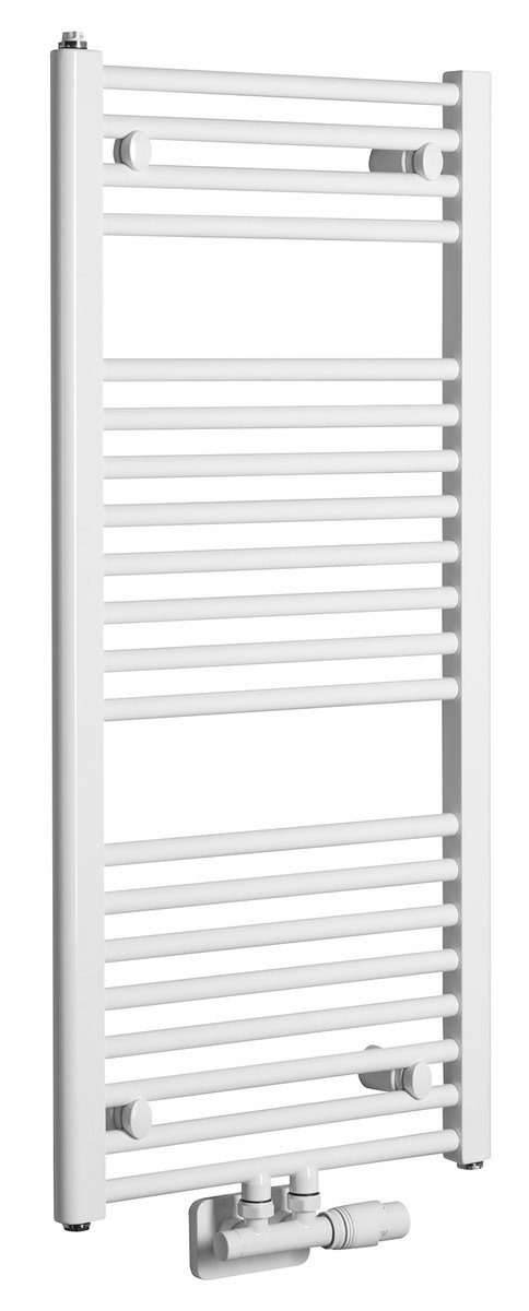 Aqualine DIRECT otopné těleso se středovým připojením 450x960 mm, bílá, celkový pohled