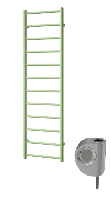 Isan Aura elektrický topný žebřík 1380x400 mm, 400 W, DDIN13800400 s regulátorem Mini, celkový pohled