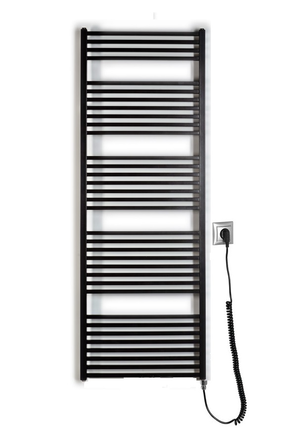 Thermal Trend KQ-E 450 x 1680 elektrický topný žebřík KQ-E 450/1680 antracit/černá, celkový pohled