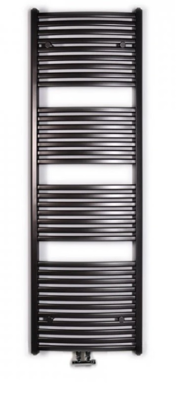 Thermal Trend KM 900 x 1815 kombinovaný topný žebřík, středové připojení KM 900/1815 SP antracit/černá, celkový pohled