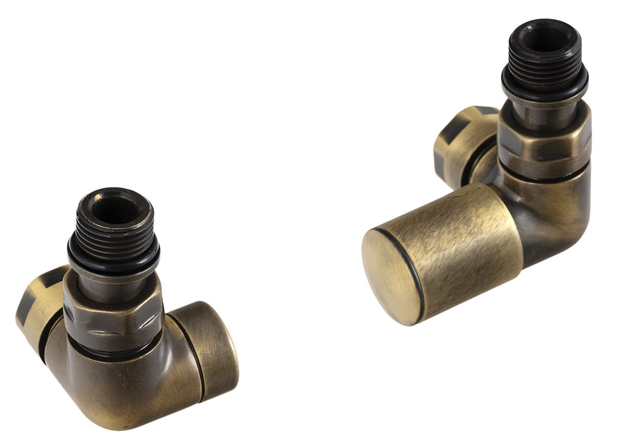 Sapho CORNER SIMPLY připojovací sada ventilů triaxiální, pravé provedení, bronz, celkový pohled