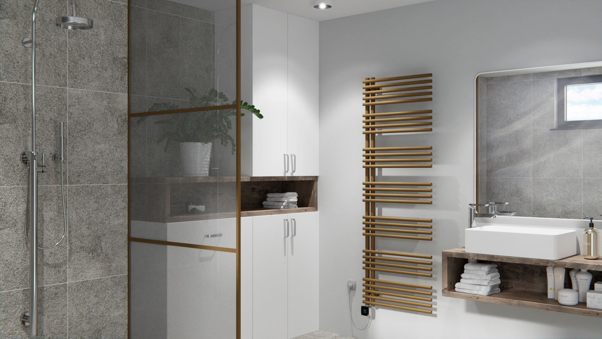 Isan Calypso koupelnový radiator 1510x600 mm, 713 W, DCAP15100600, další fotografie výrobce