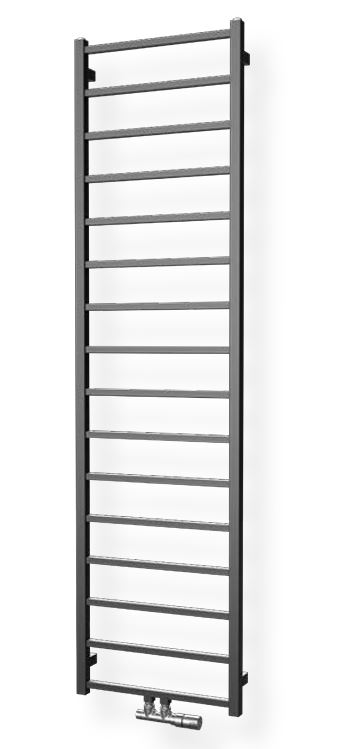 Isan Fresh topný žebřík 1860x500 mm, 459 W, středové připojení, DFRE1860500SM, celkový pohled