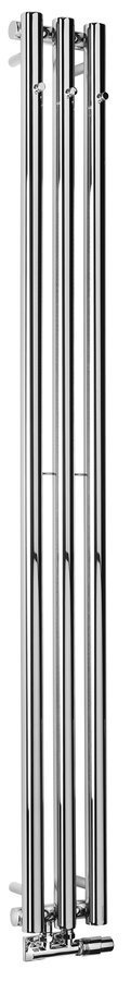 Sapho PILON otopné těleso 196x1800mm, se třemi háčky pro ručník, chrom, celkový pohled