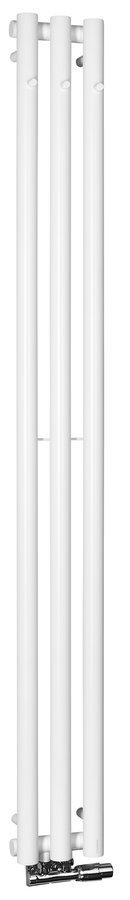 Sapho PILON otopné těleso 196x1800mm, se třemi háčky pro ručník, bílá mat, celkový pohled