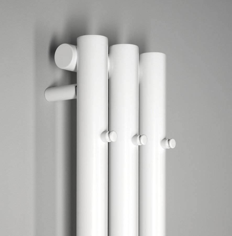 Sapho PILON otopné těleso 196x1800mm, se třemi háčky pro ručník, bílá mat, další fotografie výrobce