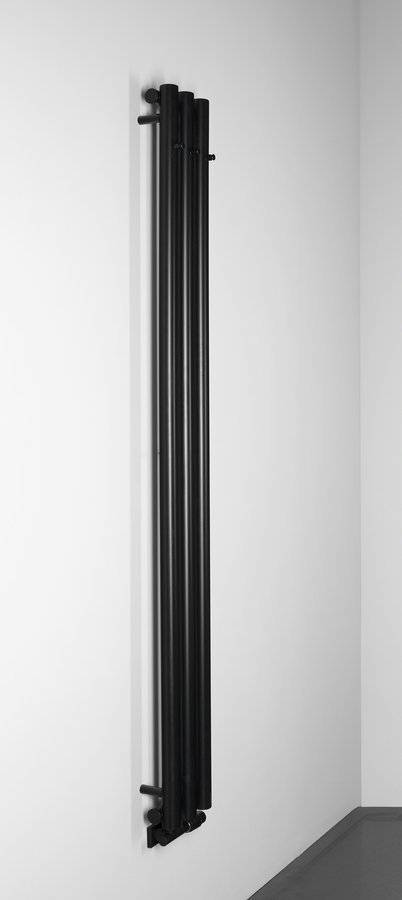 Sapho PILON otopné těleso 196x1800mm, se třemi háčky pro ručník, černá mat, další fotografie výrobce