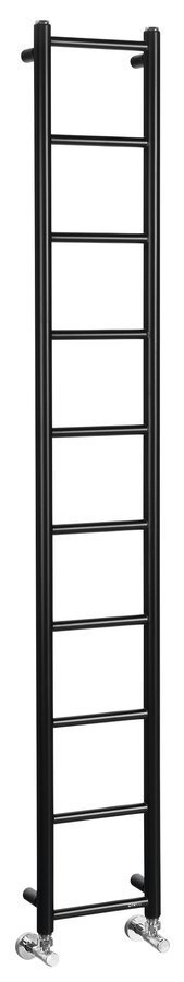 Sapho DINA otopné těleso 250x1680mm, černá mat, celkový pohled