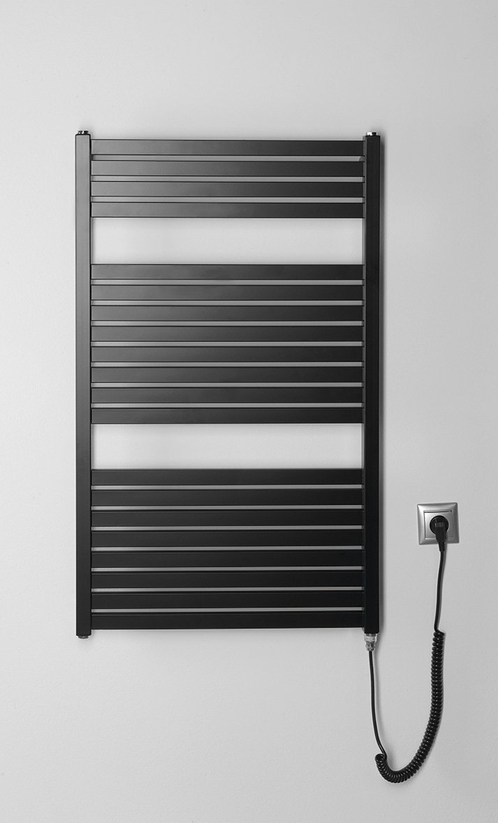 Aqualine TONDI-E elektrické otopné těleso rovné 600x970 mm, 400 W, černá mat, další fotografie výrobce