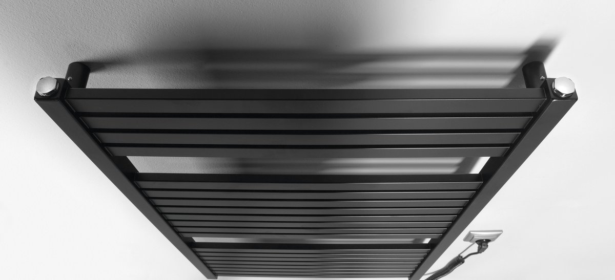 Aqualine TONDI-E elektrické otopné těleso rovné 600x970 mm, 400 W, černá mat, další fotografie výrobce