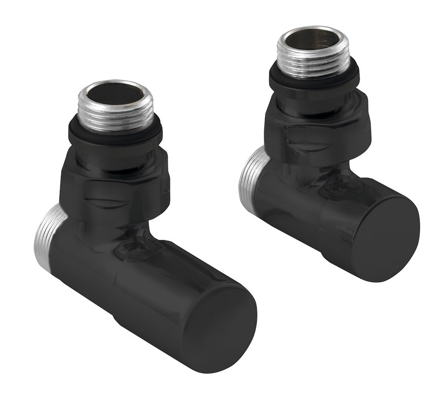 Sapho COMPACT BLACK připojovací sada ruční rohová, černá mat, celkový pohled