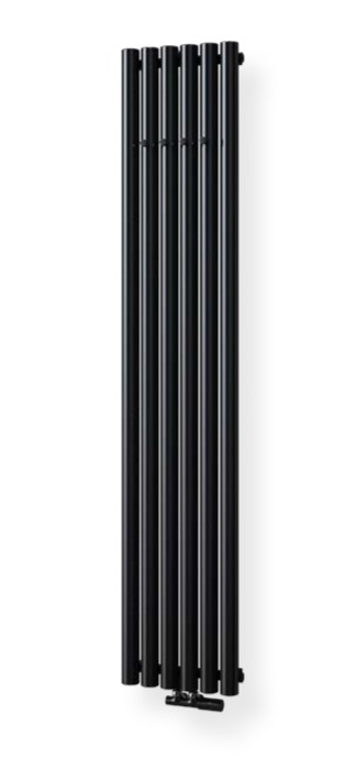 Isan Akros s háčky koupelnový radiátor 1500x350 mm středové připojení, 685 W, celkový pohled