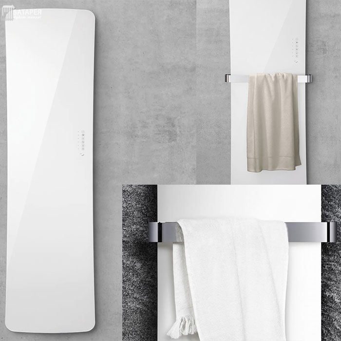 Zehnder Folio Glass elektrický koupelnový radiátor 1796/540, 800 W, FZB-180-052/D, další fotografie výrobce