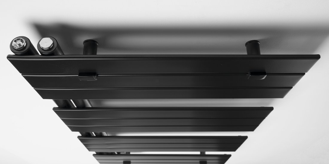 Sada Aqualine MYTHOS otopné těleso 500x1130mm, černá mat LLM511B včetně topné tyče a připojovací sady, další fotografie výrobce