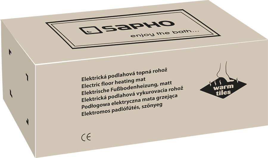 Sapho WARM TILES topná rohož do koupelny 0,8m2, 130W, obal výrobku