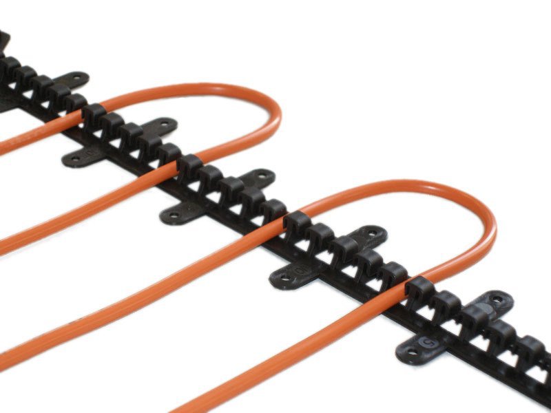 Sapho Plastová T-lišta pro fixaci kabelu, 50cm, lišta s uchyceným kabelem
