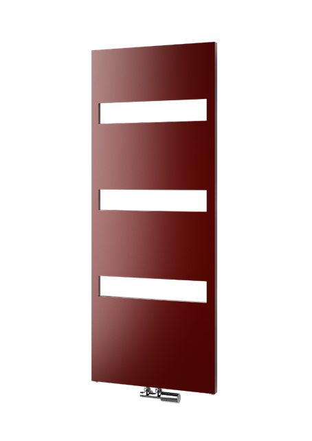 Isan Carme topný žebřík 1143x605 mm, 449 W, středové připojení, DCAR11430605, celkový pohled
