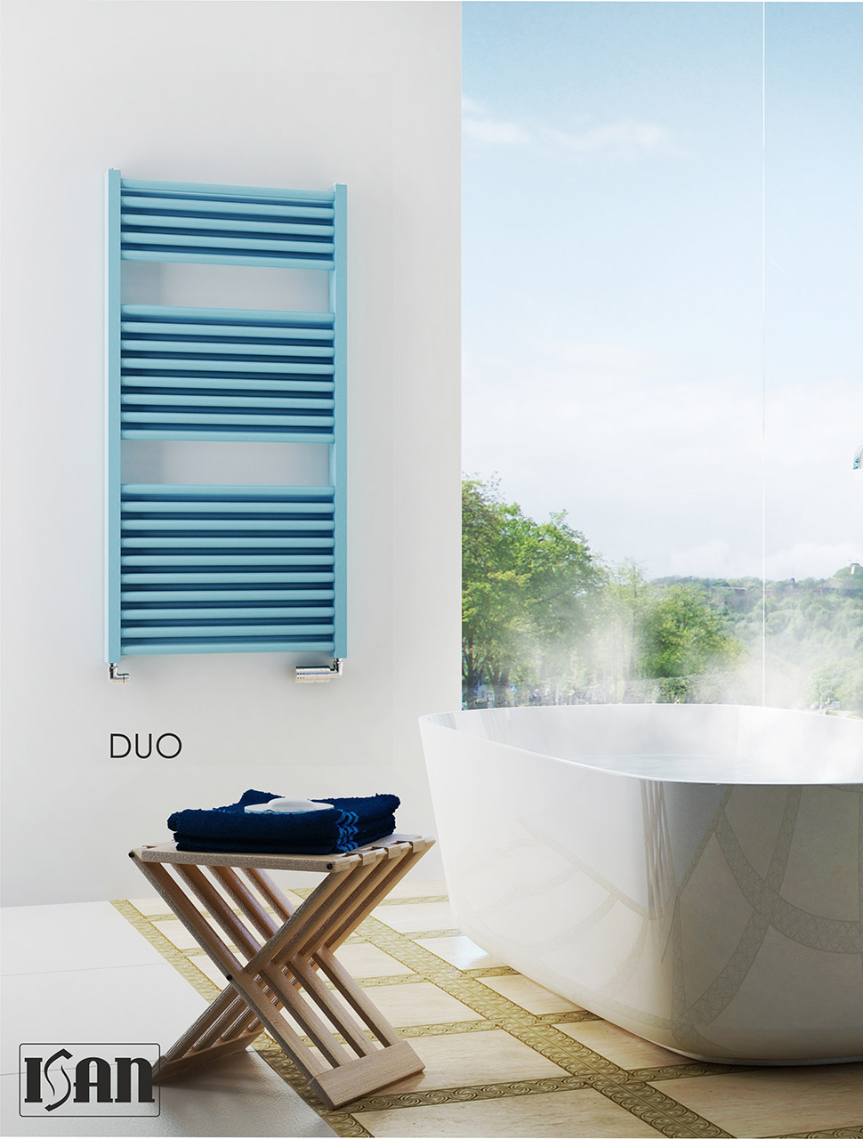 Isan Duo radiátor do koupelny 1770x600 mm, 1210 W, DDUO17700600, další fotografie výrobce