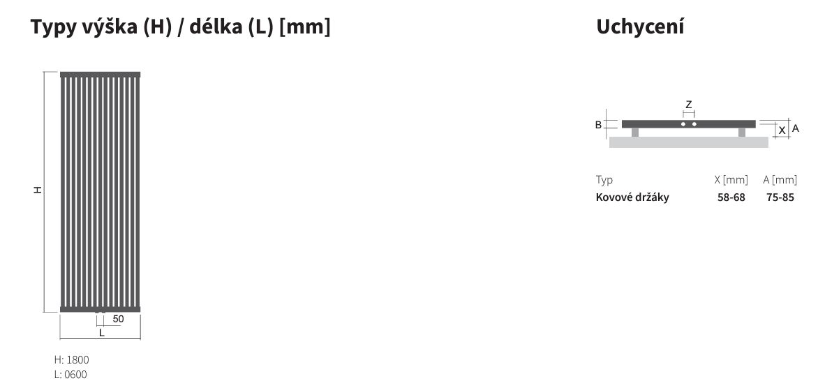 Isan Kandavu koupelnový žebřík 1800x600 mm, 1186, SP, DKAN18000600, další fotografie výrobce