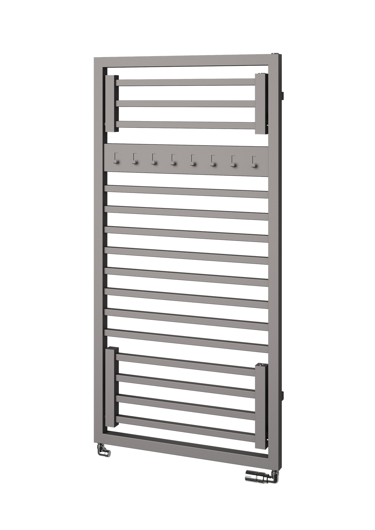 ISAN FINIX koupelnový radiátor 1500x750 mm, 912 W, univerzální připojení, DTKR15000750, celkový pohled