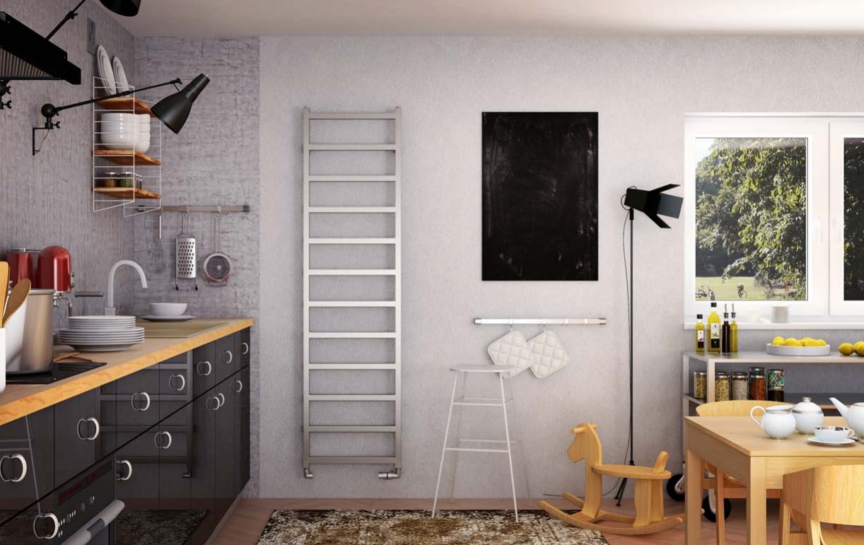 Isan Gradda Inox koupelnový radiátor 1840x500 mm, 429 W, Nerez,, další fotografie výrobce
