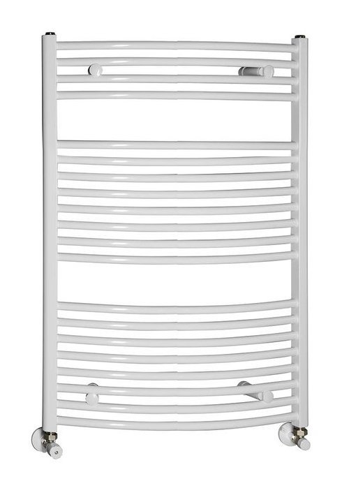 NOVASERVIS kombinovaný topný žebřík oblý bílý 600 x 900 mm, celkový pohled