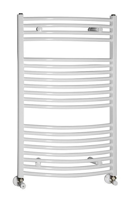 NOVASERVIS kombinovaný topný žebřík oblý bílý 450 x 900 mm, celkový pohled