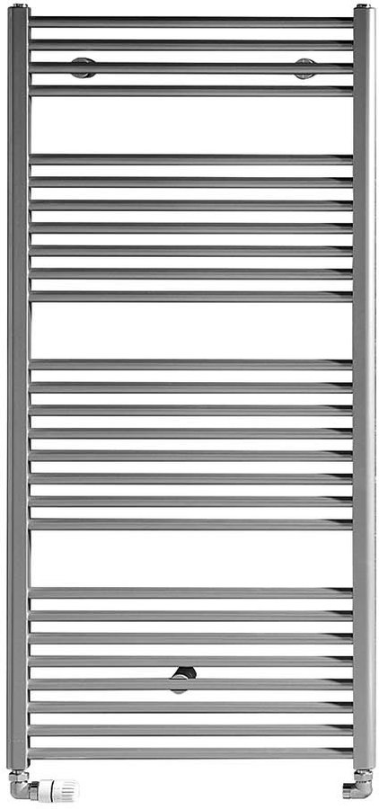 NOVASERVIS kombinovaný topný žebřík rovný chrom 600 x 1600 mm, celkový pohled