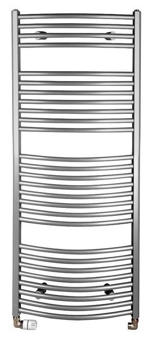 NOVASERVIS kombinovaný topný žebřík oblý chrom 450 x 1200 mm, celkový pohled
