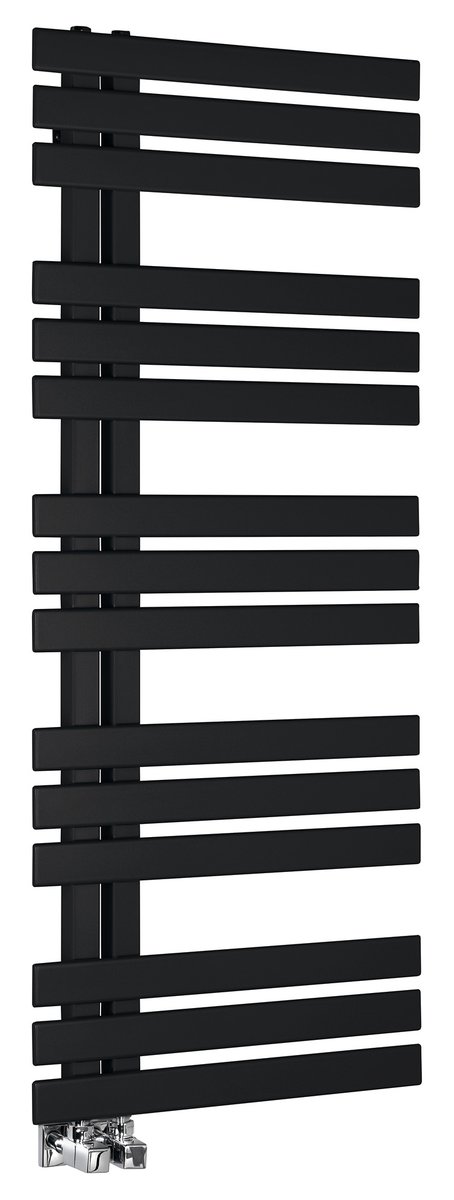 Sapho SILVANA otopné těleso 500x1236mm, černá mat, celkový pohled