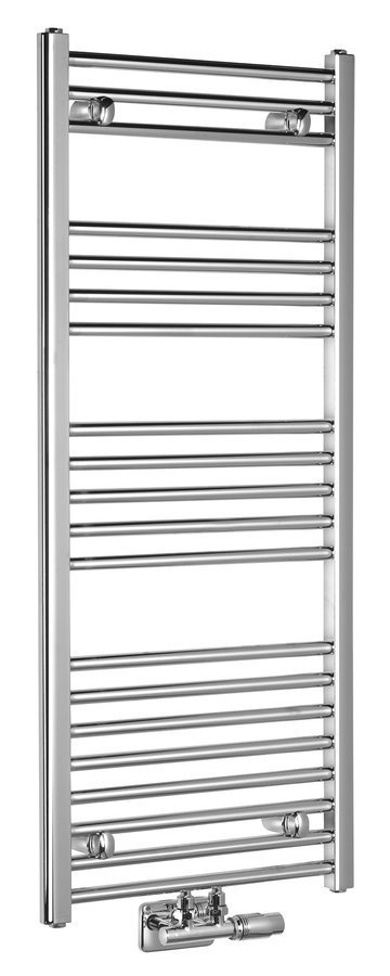Aqualine ALYA otopné těleso rovné 500x1188mm, středové připojení, chrom, celkový pohled