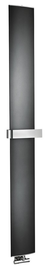 Sapho OTHELLO MONO SLIM hliníkové otopné těleso 300x1890mm, černá mat, celkový pohled