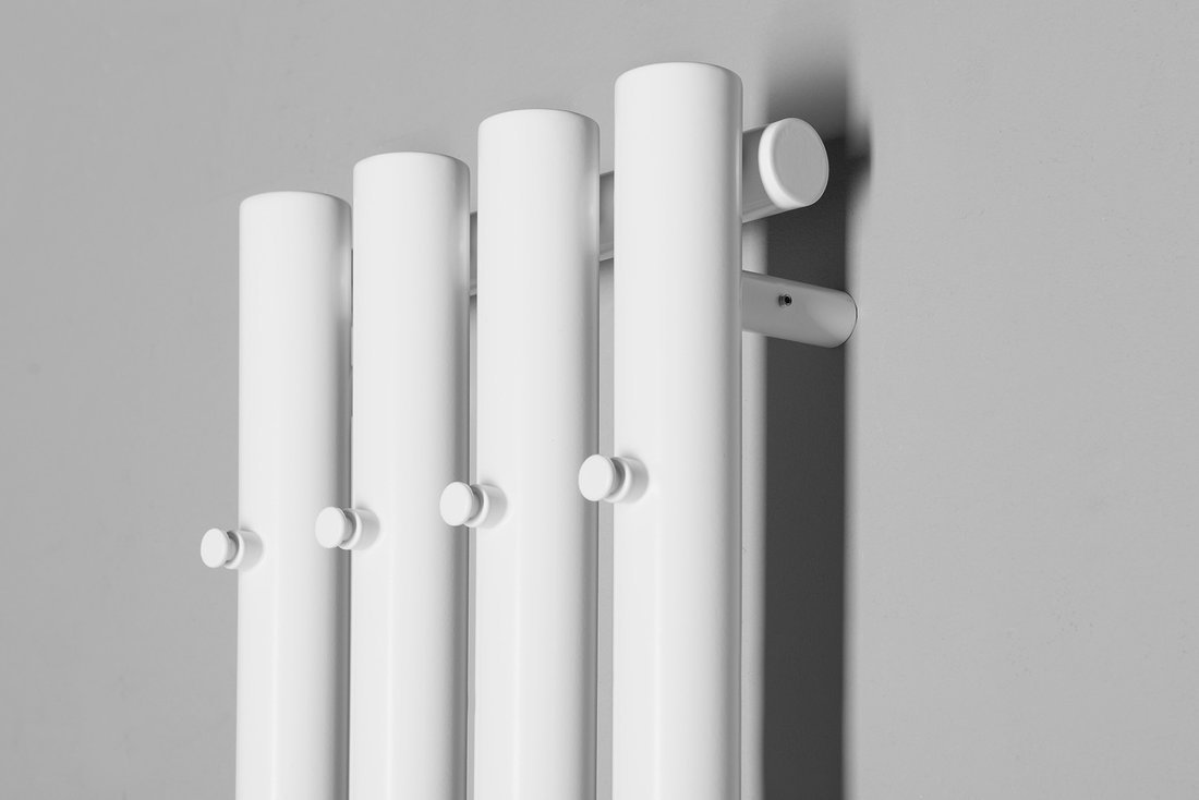 Sapho PILON otopné těleso 270x1800mm, se čtyřmi háčky pro ručník, bílá mat, další fotografie výrobce