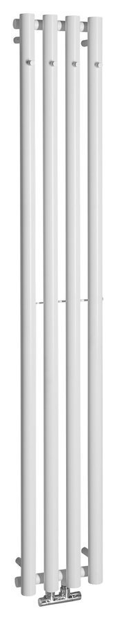 Sapho PILON otopné těleso 270x1800mm, se čtyřmi háčky pro ručník, bílá mat, celkový pohled