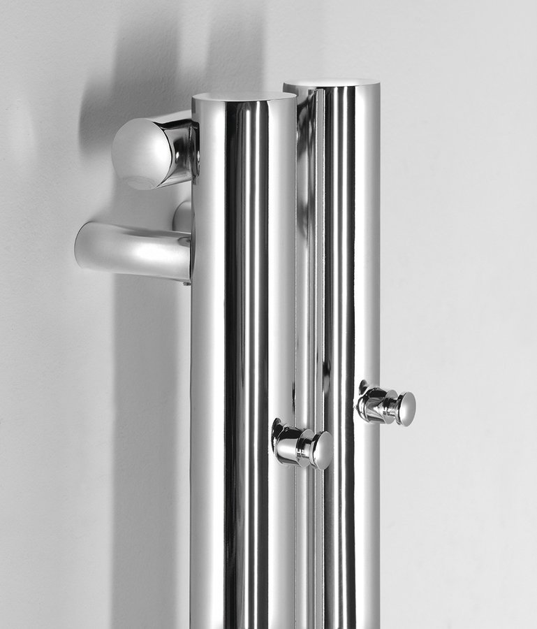 Sapho PILON otopné těleso 122x1800mm, se dvěma háčky pro ručník, chrom, další fotografie výrobce