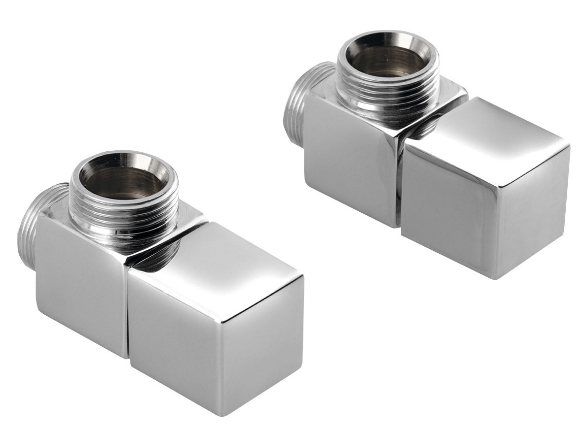 Sapho CUBE připojovací sada ventilů ruční rohová, chrom, celkový pohled