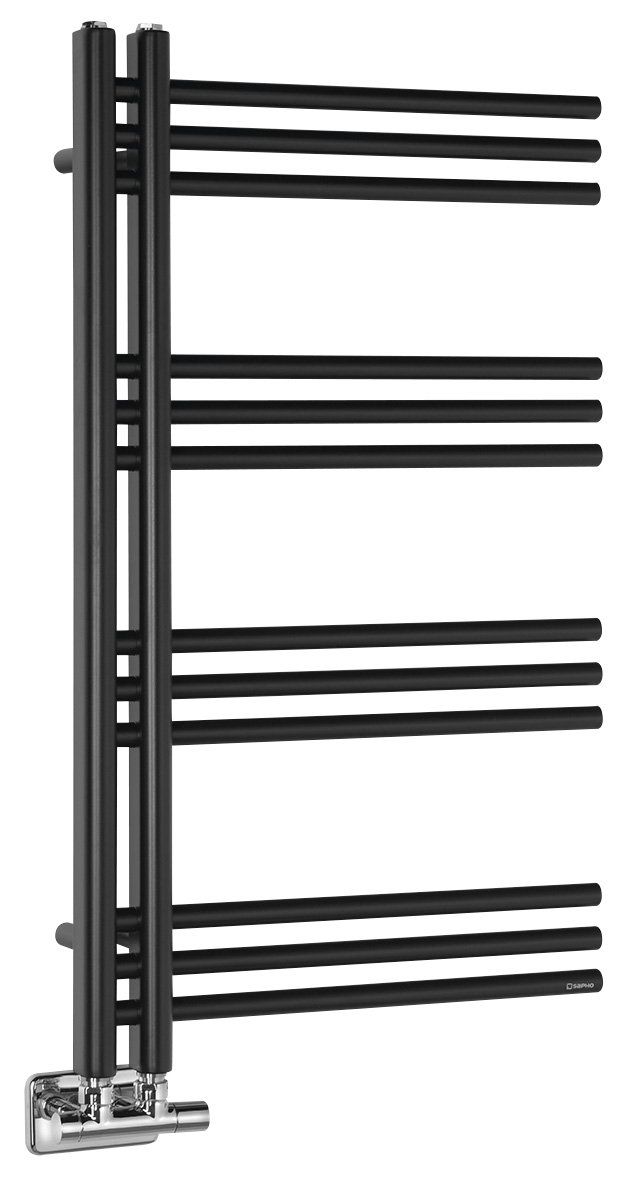 Sapho DORLION otopné těleso 500x900mm, černá mat, celkový pohled
