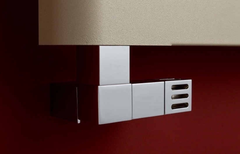 PMH připojovací sada CUBE-CET ventil chrom, připojená k topnému žebříku