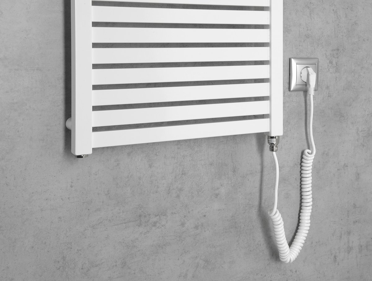 Aqualine TONDI-E elektrické otopné těleso rovné 450x1330 mm, 500 W, bílá, další fotografie výrobce