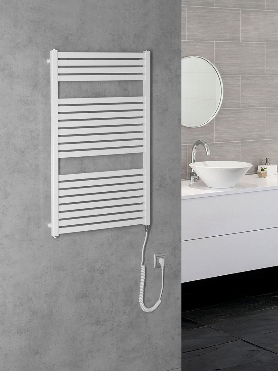 Aqualine TONDI-E elektrické otopné těleso rovné 600x970 mm, 400 W, bílá, další fotografie výrobce