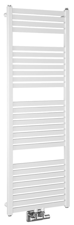 Aqualine TONDI otopné těleso rovné 450x1330 mm, středové připojení, bílá, celkový pohled