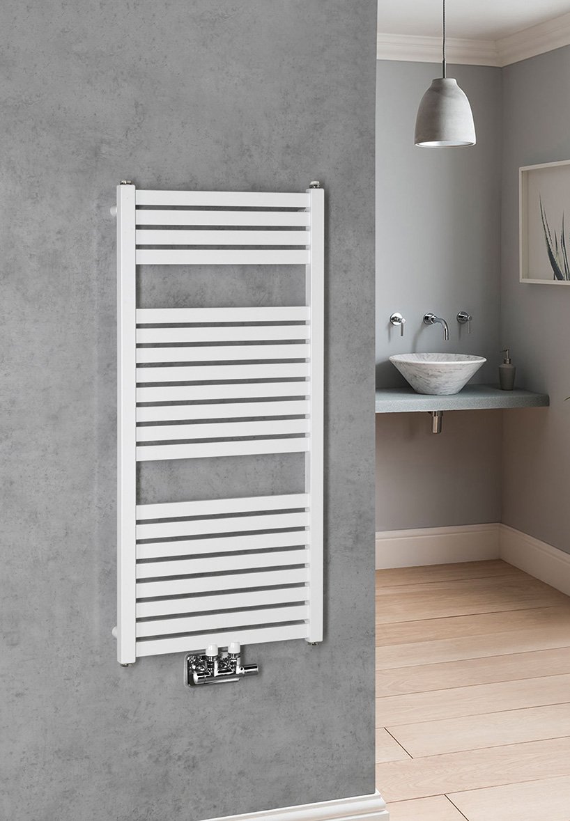 Aqualine TONDI otopné těleso rovné 450x970 mm, středové připojení, bílá, další fotografie výrobce