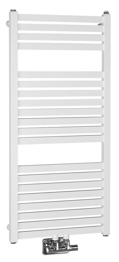 Aqualine TONDI otopné těleso rovné 450x970 mm, středové připojení, bílá, celkový pohled