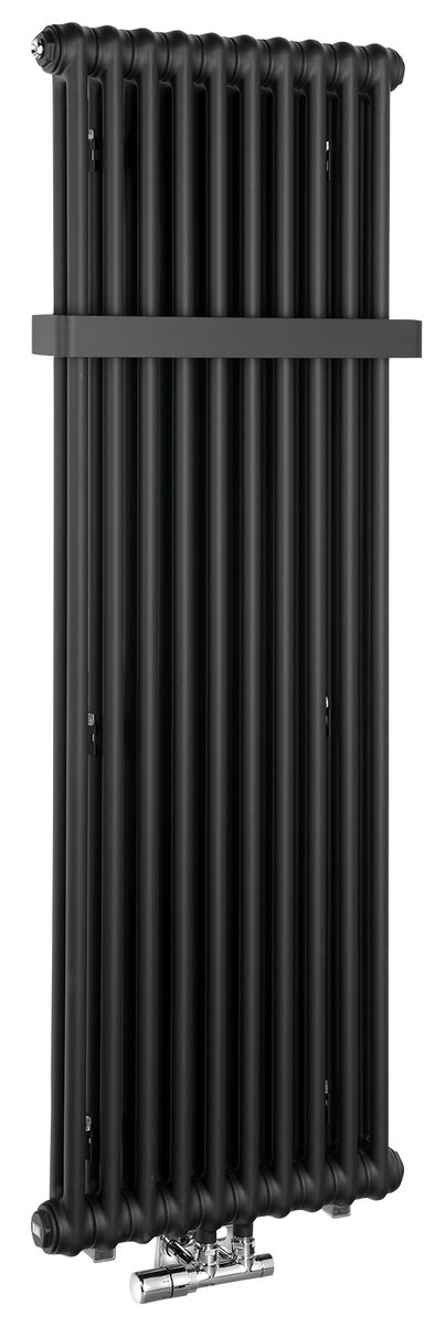Sapho FEDE otopné těleso 1500x490mm, 10 seg., černá mat, celkový pohled