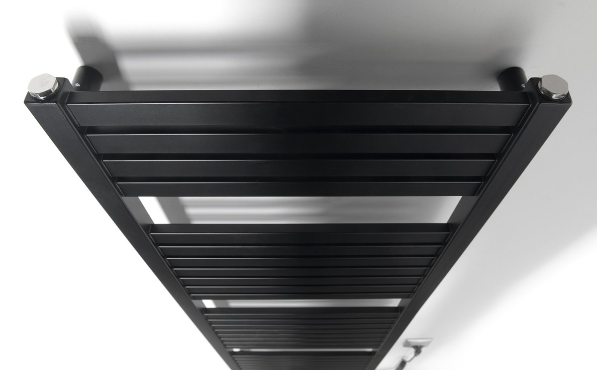 Aqualine TONDI-E elektrické otopné těleso rovné 450x1330 mm, 500 W, černá mat, další fotografie výrobce