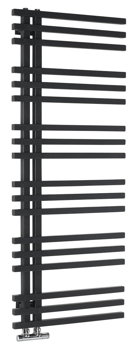 Sapho SOPHINA otopné těleso 600x1215 mm, černá mat, celkový pohled