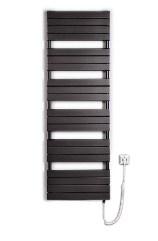 Thermal Trend D-E 450 x 1798 elektrický topný žebřík,700W D-E 450/1798-700W antracit/černá, celkový pohled