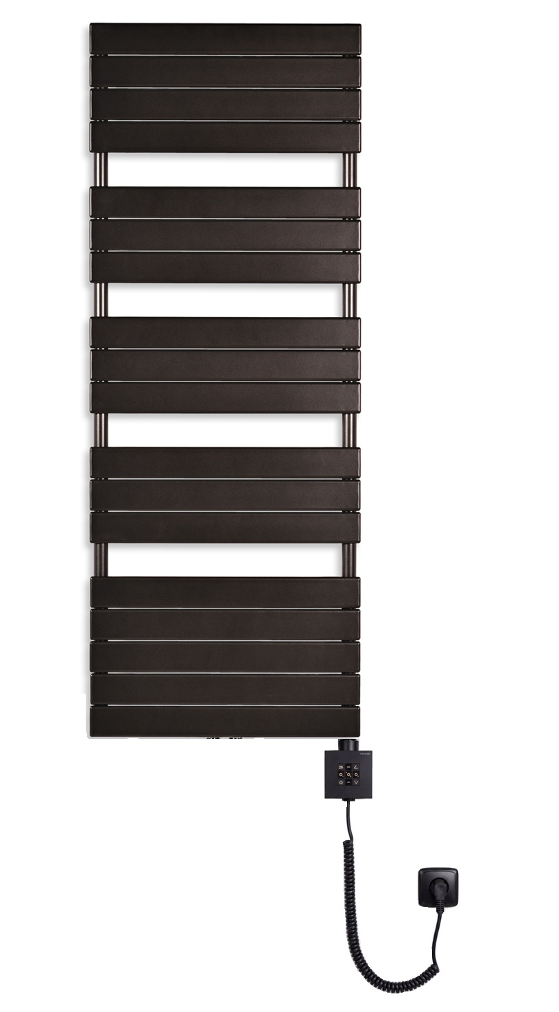 Thermal Trend D-EX 600 x 1510 elektrický topný žebřík,700W D-EX 600/1510-700W antracit/černá, celkový pohled