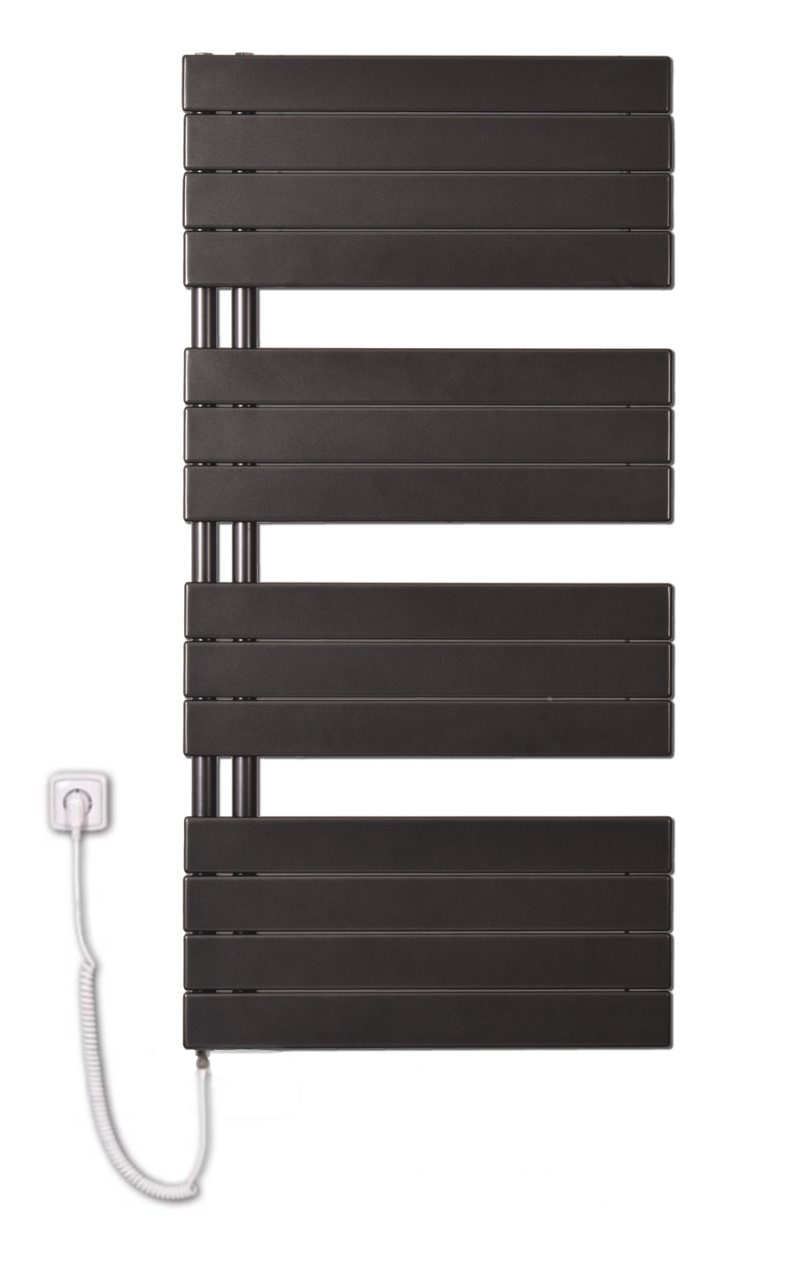 Thermal Trend DHR-E 450 x 1222 elektrický topný žebřík, 400W DHR-E 450/1222-400W antracit/černá, další fotografie výrobce