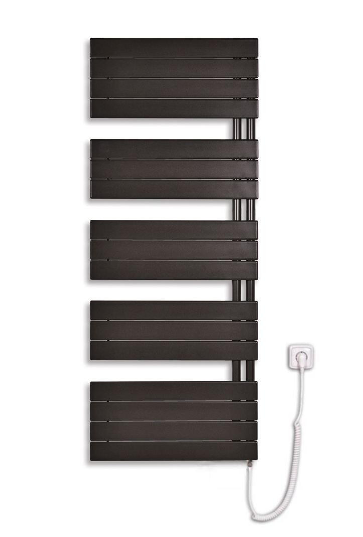 Thermal Trend DHR-E 450 x 1510 elektrický topný žebřík, 600W DHR-E 450/1510-600W antracit/černá, celkový pohled